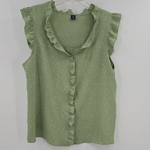 Shein Curve Sleeveless Ruffled Top Size 1 XL